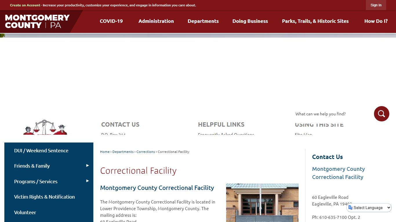 Correctional Facility | Montgomery County, PA - Official ...